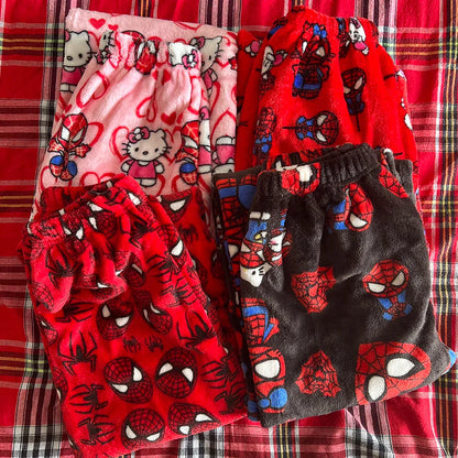 Pantalon de pyjama ample en velours de coton H.Kitty x Spider-man